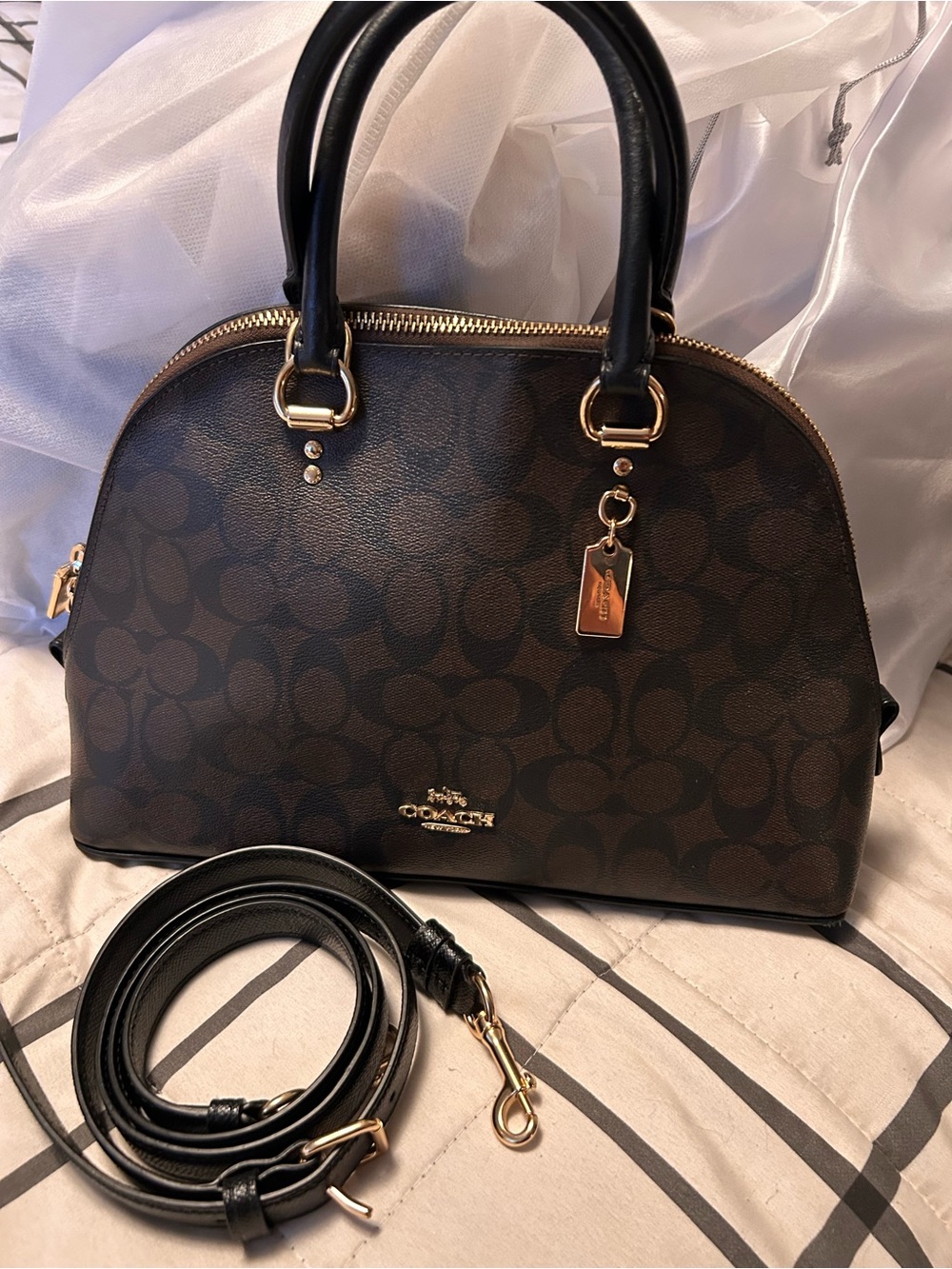 Coach Katy Satchel with Gold Hardware